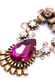 Pink Swarovski crystal in costume jewellery earring