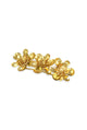 Three gold metal flower hair barrette