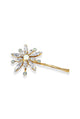 A large twinkle star bobby pin in gold