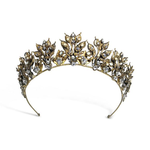 Antique gold bridal tiara
