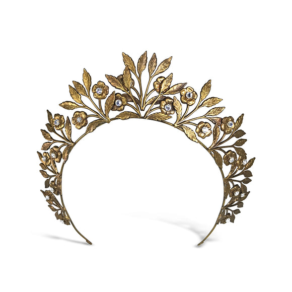 Modern gold leaf headpiece