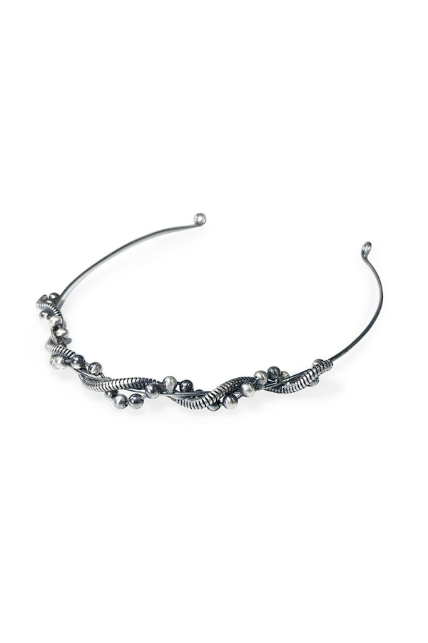Twisted silver chain headband