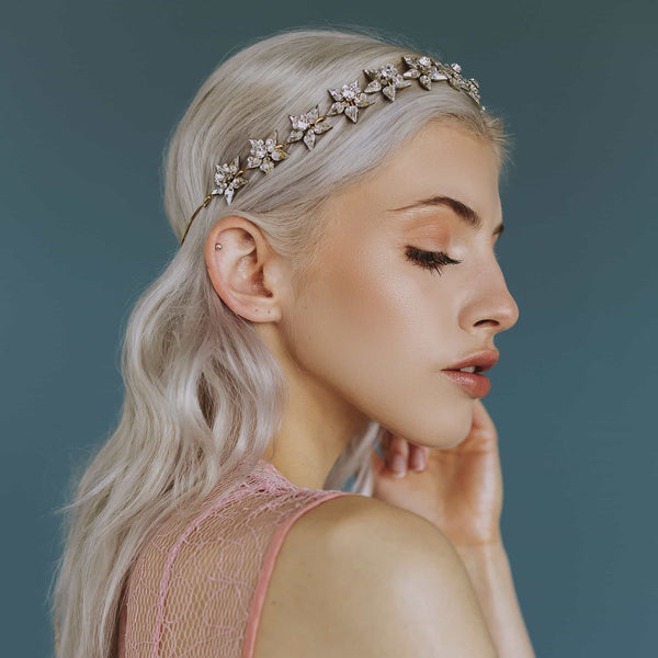 Luxury fashion headband in Swarovski crystal